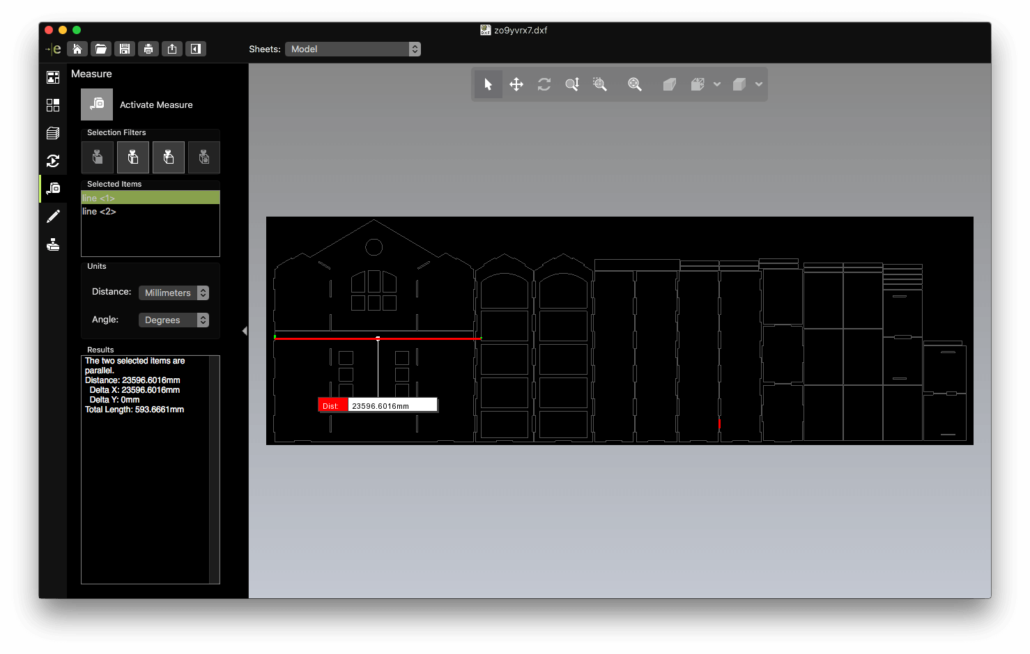 DXF file viewer for Mac eDrawings Viewer