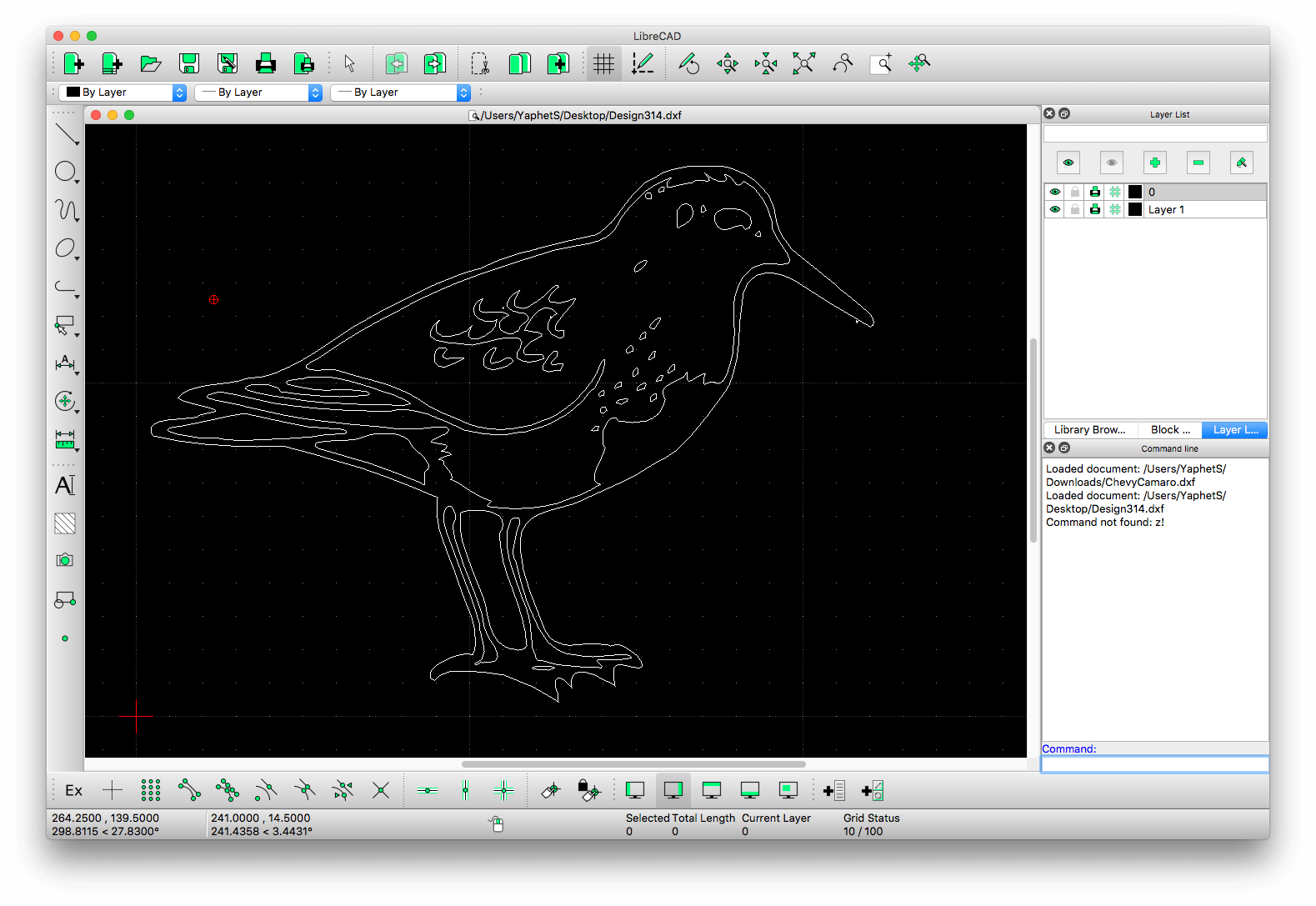 DXF viewer for Mac LibreCAD