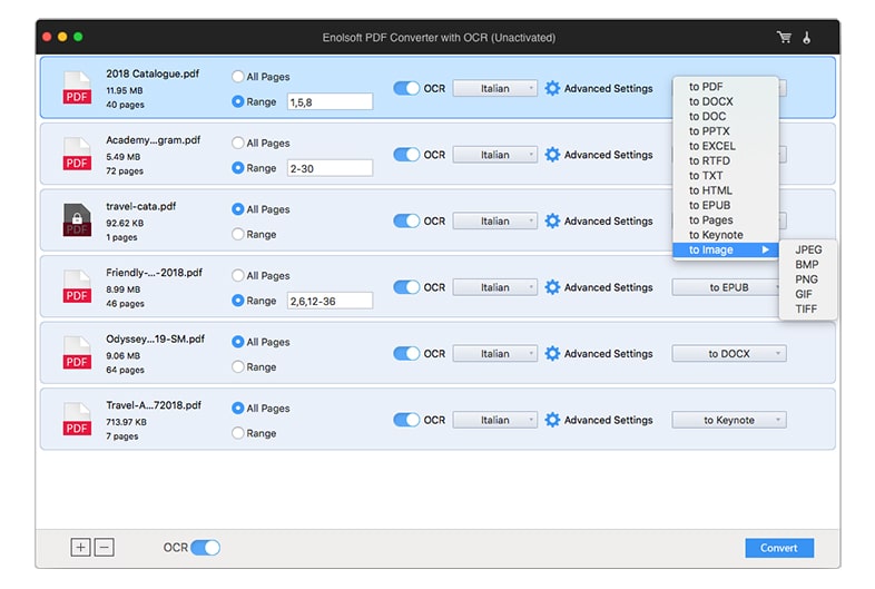 choose DOCX as the output format