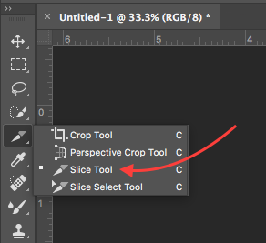 Slice Tool in PhotoShop