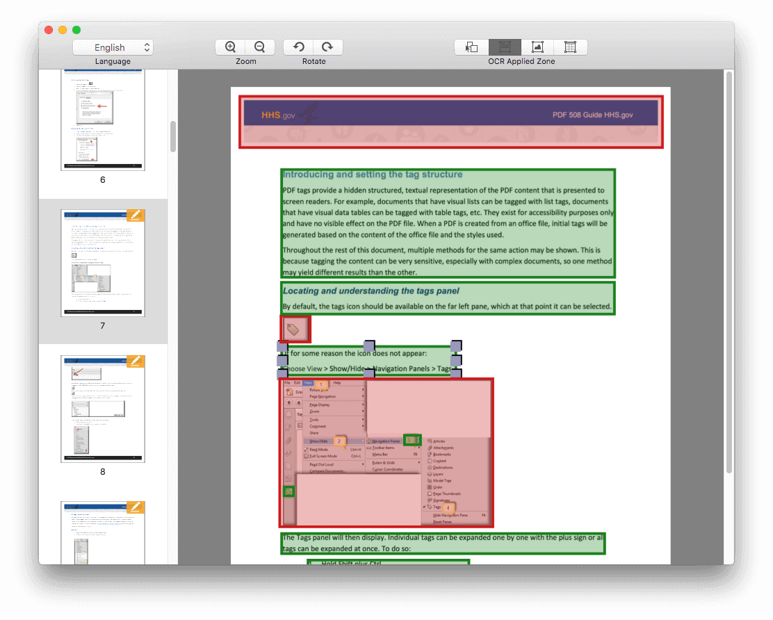 adjust ocr settings