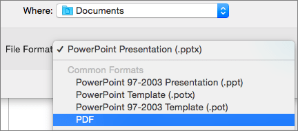 ppt to pdf mac using powerpoint 2011- screenshot 02