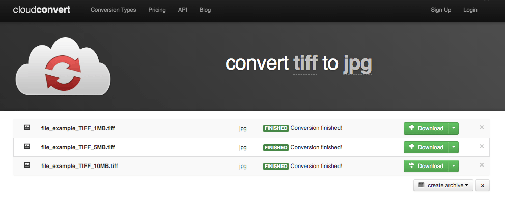 mass convert tiff to jpg online- cloudconvert