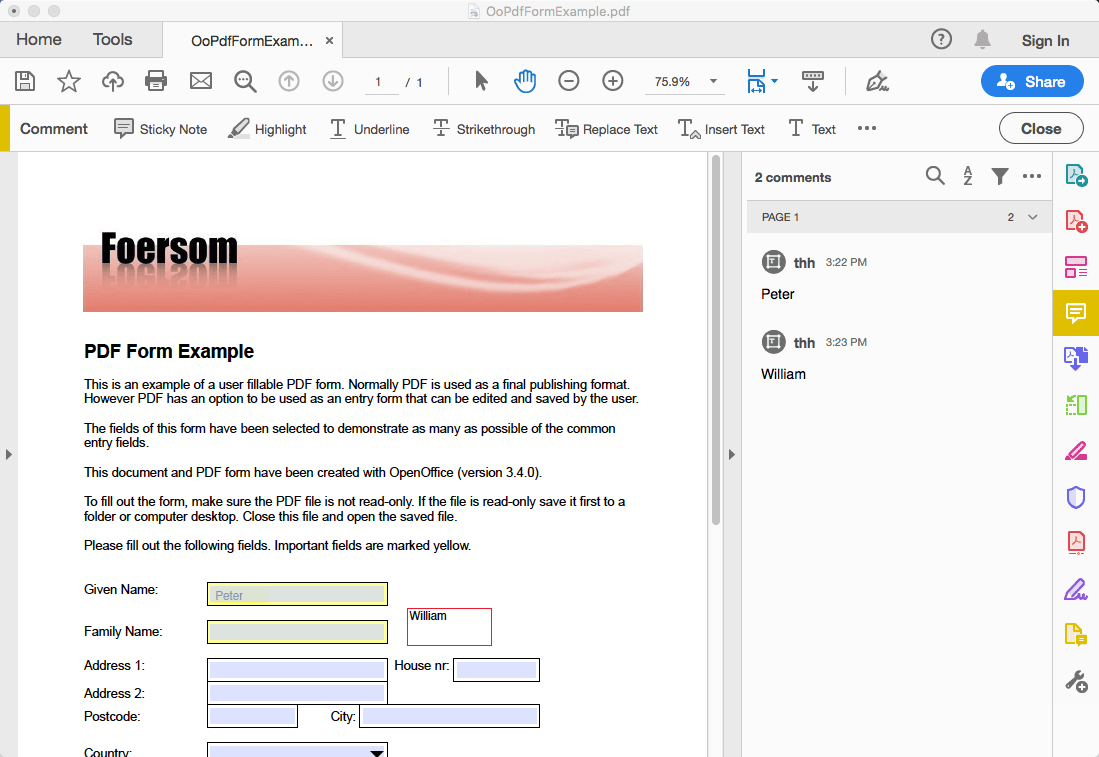 change font size adobe acrobat pro