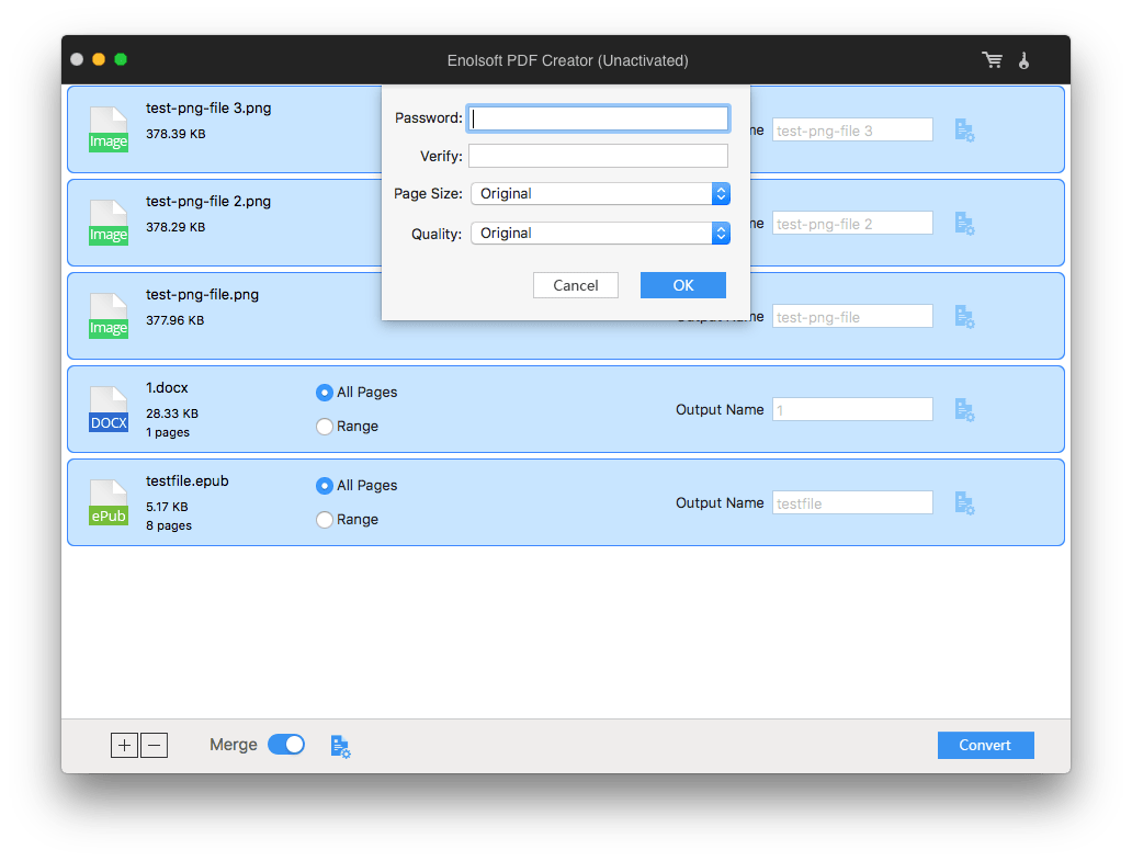 enolsoft png to pdf mac