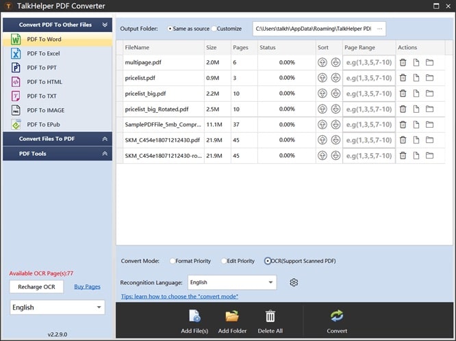 convert pdf table to pdf windows