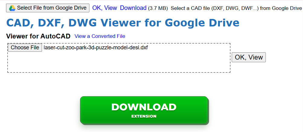 DXF viewer browser plugin