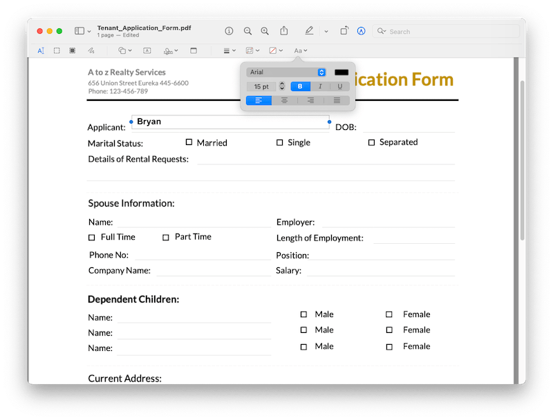change form font size preview 04