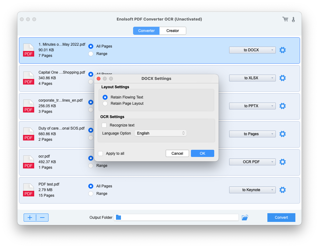 Enolsoft PDF Converter OCR for Mac 7.0.0 full